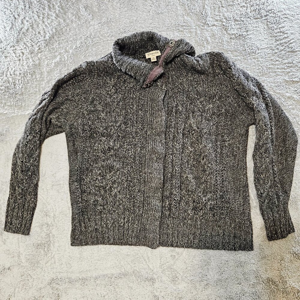 Women's St. Johns Bay Gray Knit Button Up Cardigan Sweater Size 2X 2XL
